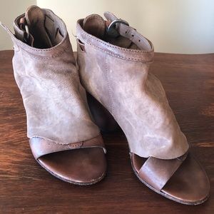 Airstep Italian Open Toe Ankle Strap Heel